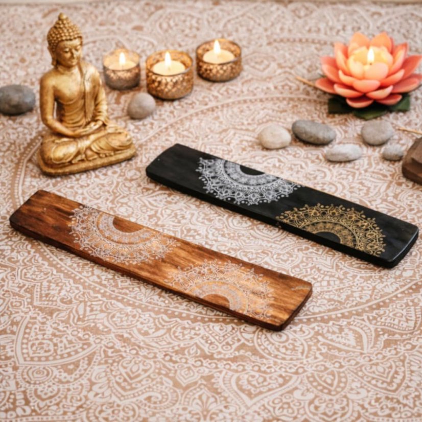 Stojánek na vonné tyčinky-Mandala - Vyberte Variantu: Stojánek světlý
