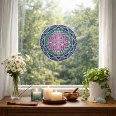 Mandala na sklo - Květ života