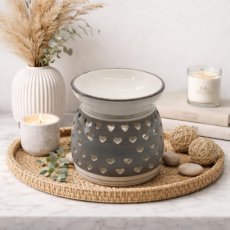 Aromalampa šedá -Srdíčka