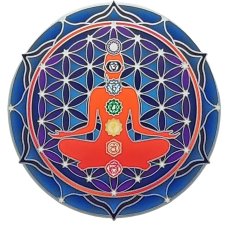 Mandala na sklo - Čakry