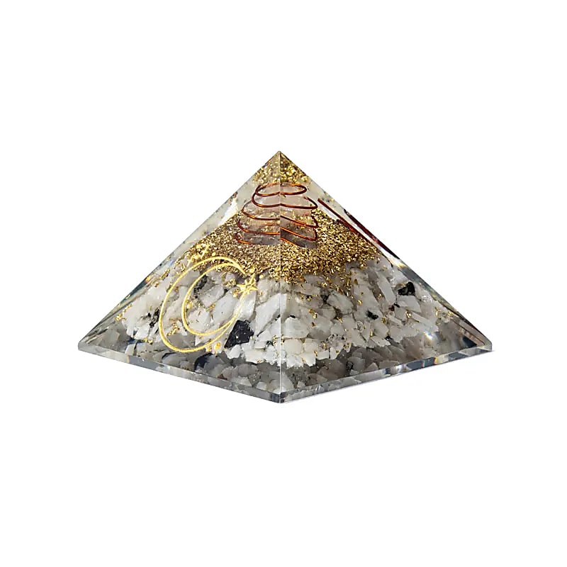 Pyramida orgonit Měsíc - Měsíční kámen, energie intuice a klidu