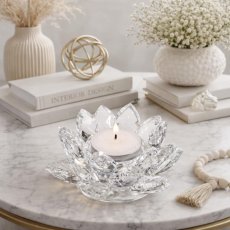 Lotosový křišťálový svícen