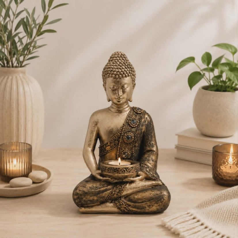 Svícen na čajovou svíčku - Thai Buddha
