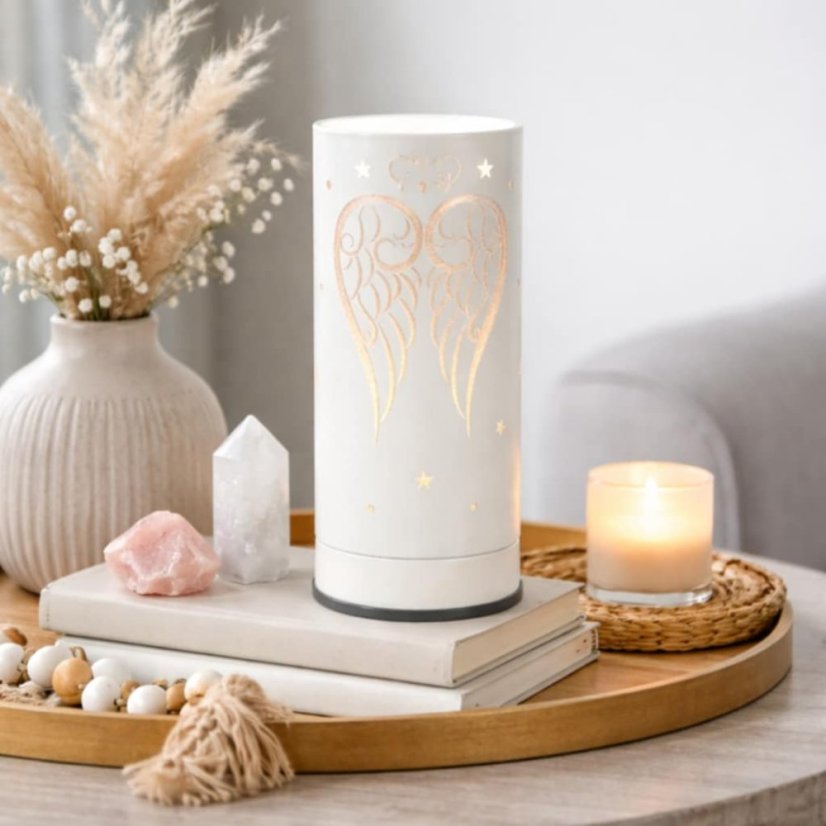 Aromalampa kovová USB LED - Andělská křídla