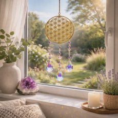Feng Shui lapač sluneční energie Květ života - Duchovní rovnováha