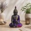 Soška Thai Budhha fialový -Meditace