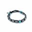 Náramek Hematit a Tyrkys -Shamballa