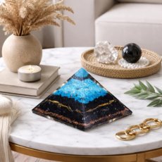 Pyramida orgonit Tyrkys a Černý Turmalín ,energie ochrany a komunikace