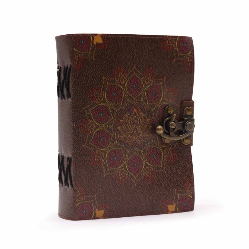 Zápisník kožený - Lotos mandala