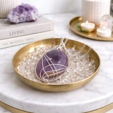 Náhrdelník spirálový mystický-Ametyst