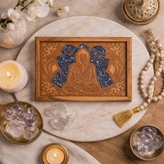 Dřevěná šperkovnice se sodalitem - Buddha
