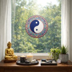 Mandala na sklo - Yin Yang