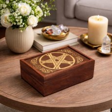 Šperkovnice krabička na tarotové karty-Pentagram