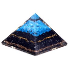 Pyramida orgonit Tyrkys a Černý Turmalín ,energie ochrany a komunikace