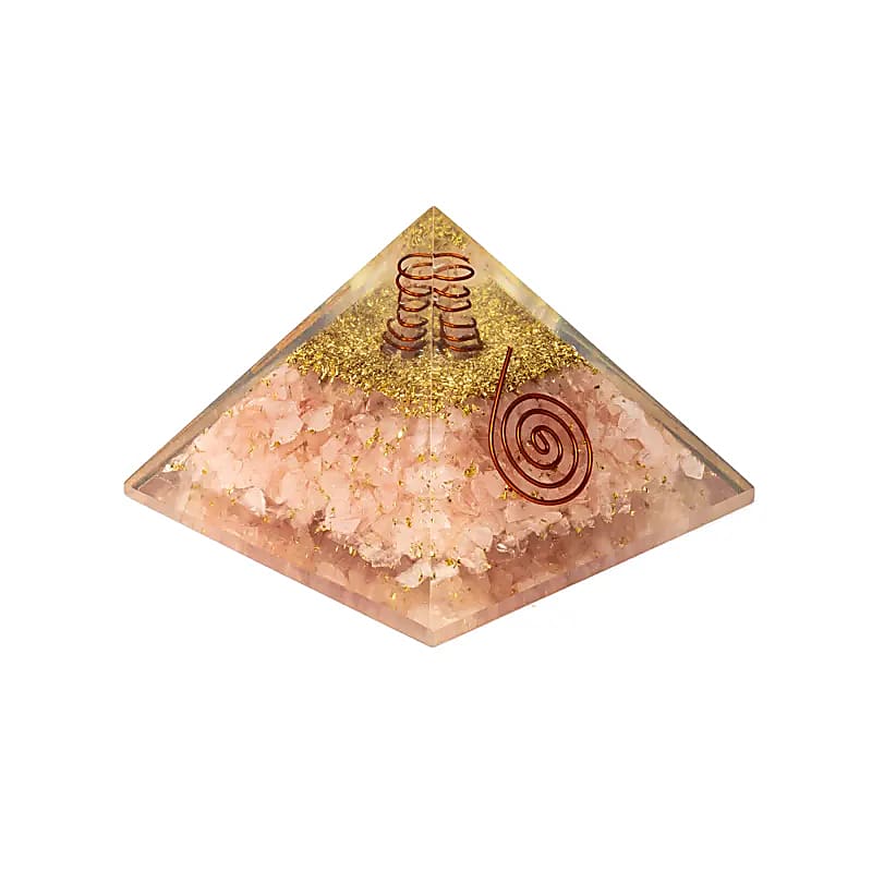 Orgonitová pyramida Srdce- Rúženín, energie lásky a harmonie