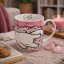 Porcelánový hrnek Simon's Cat - růžový v dárkové krabičce