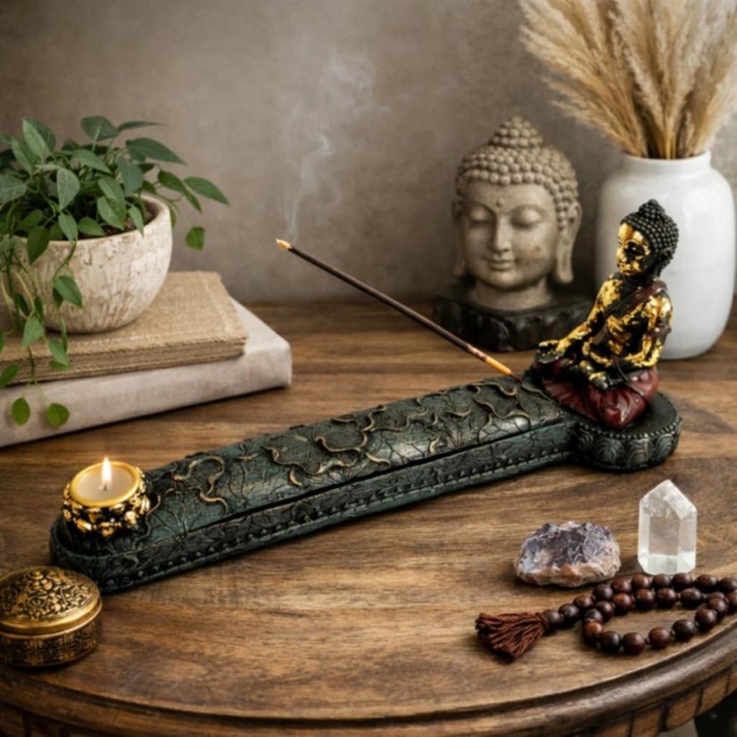 Stojánek na vonné tyčinky a kužely- Buddha