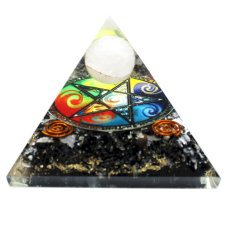 Pyramida orgonit Turmalín a Opál, energie rovnováhy a inspirace