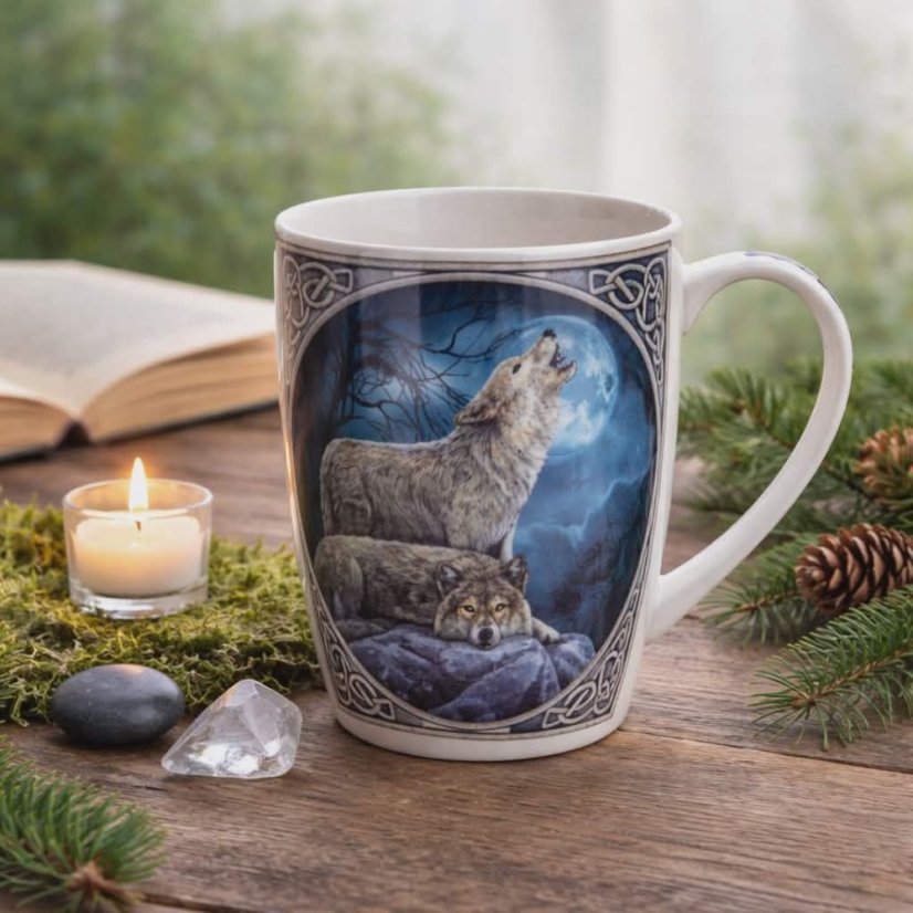 Porcelánový hrnek - Vlčí smečka v dárkové krabičce