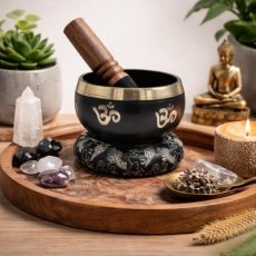 Zpívající Tibetská miska v dárkové sadě - Om