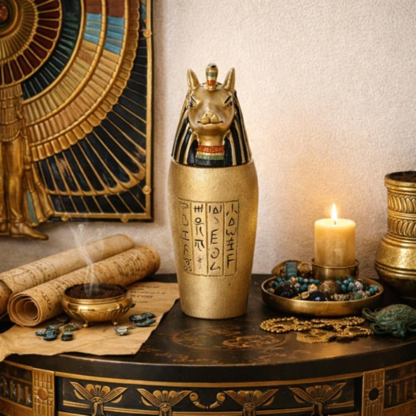 Egyptská soška kanopa - Vyberte Variantu: Bůh Duamutef