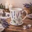 Porcelánový hrnek s podtáckem - Rozkvetlá louka
