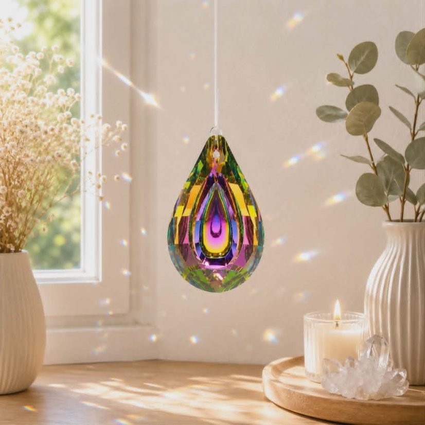 Feng Shui závěsný krystal- Vícebarevný
