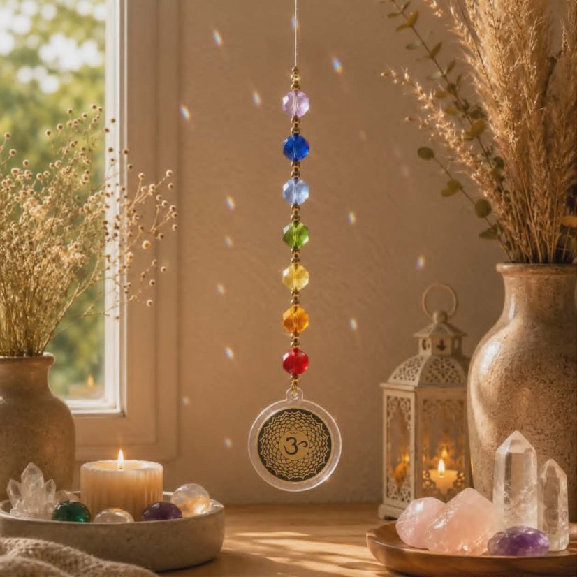 Feng Shui čakrový lapač sluneční energie - Ohm