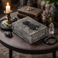 Luxusní magická krabička šperkovnice -Černá kočka