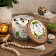 Svíčka  Patchouli a Zelený Aventurín - Štěstí