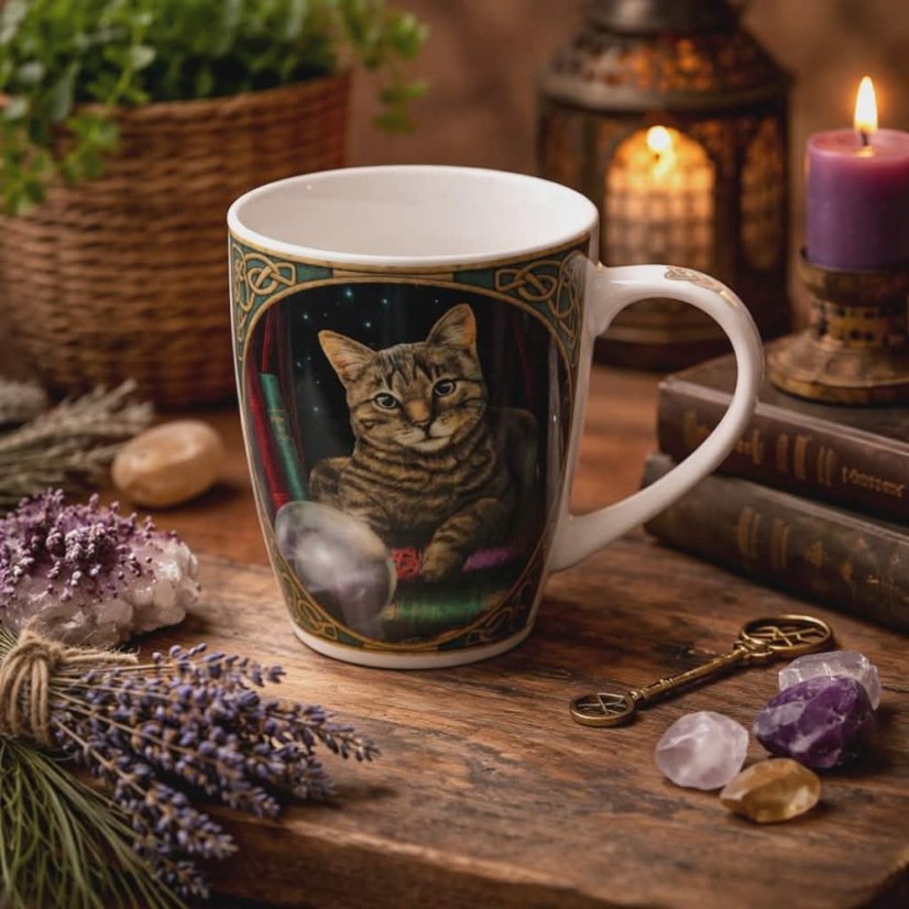 Porcelánový hrnek Kočičí věštkyně v dárkové krabičce