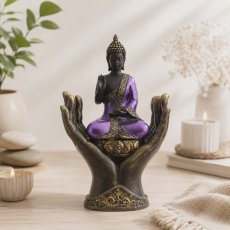 Soška Buddha sedící v dlaních -Ochránce