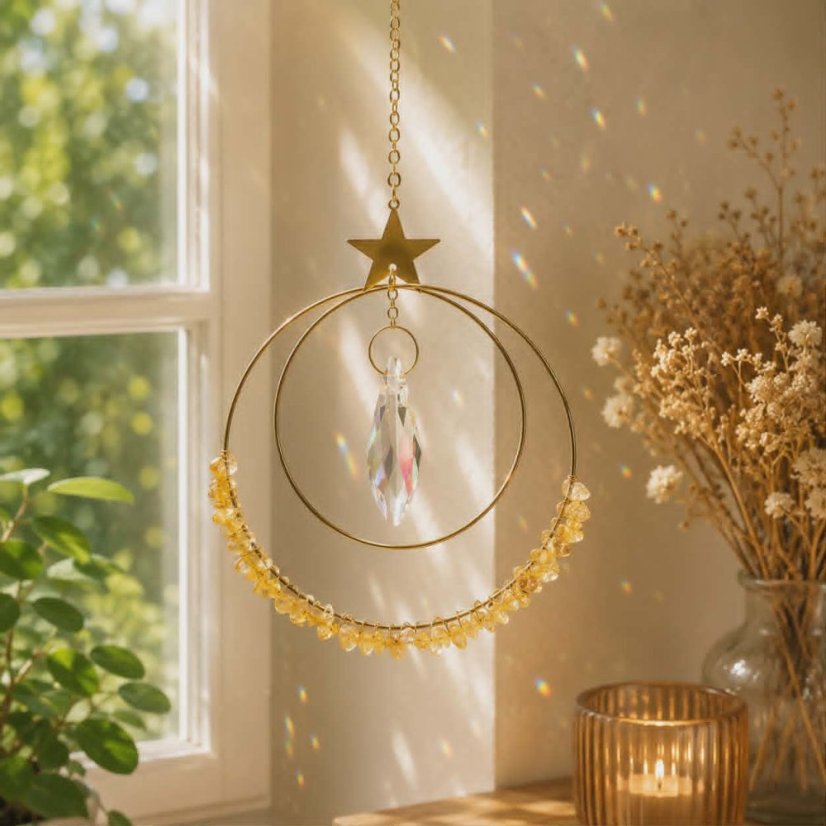 Feng Shui lapač slunce s citrínem - Sluneční záře