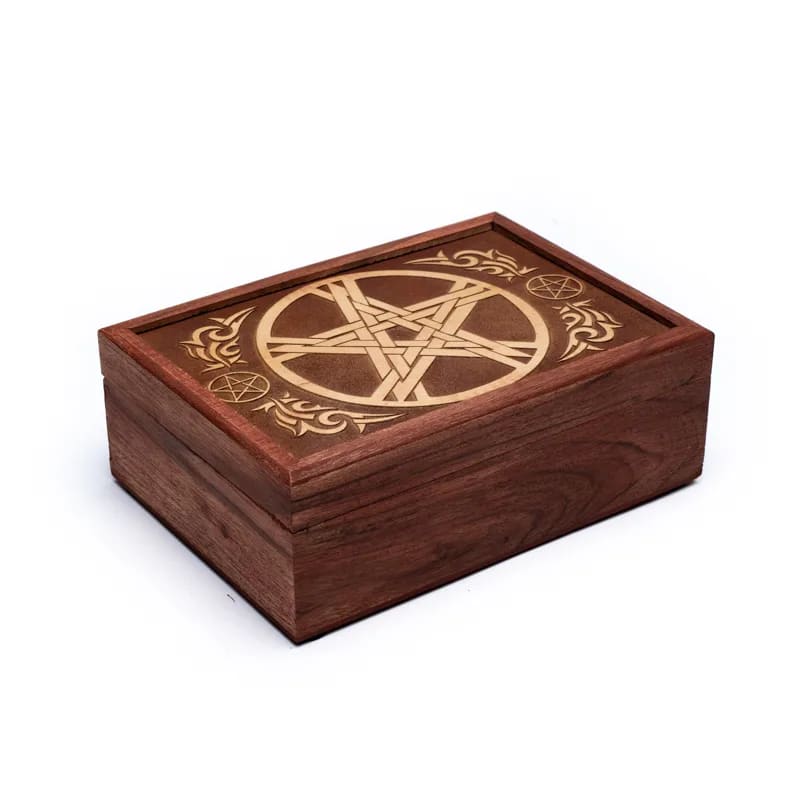Šperkovnice krabička na tarotové karty-Pentagram