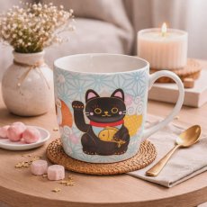 Hrnek porcelánový - Kočka pro štěstí