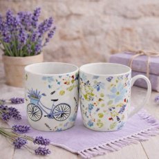 Sada porcelánových hrnků - Levandulová zahrada