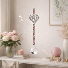 Feng Shui lapač sluneční energie křišťálová koule -Srdce
