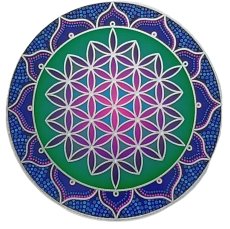 Mandala na sklo - Květ života